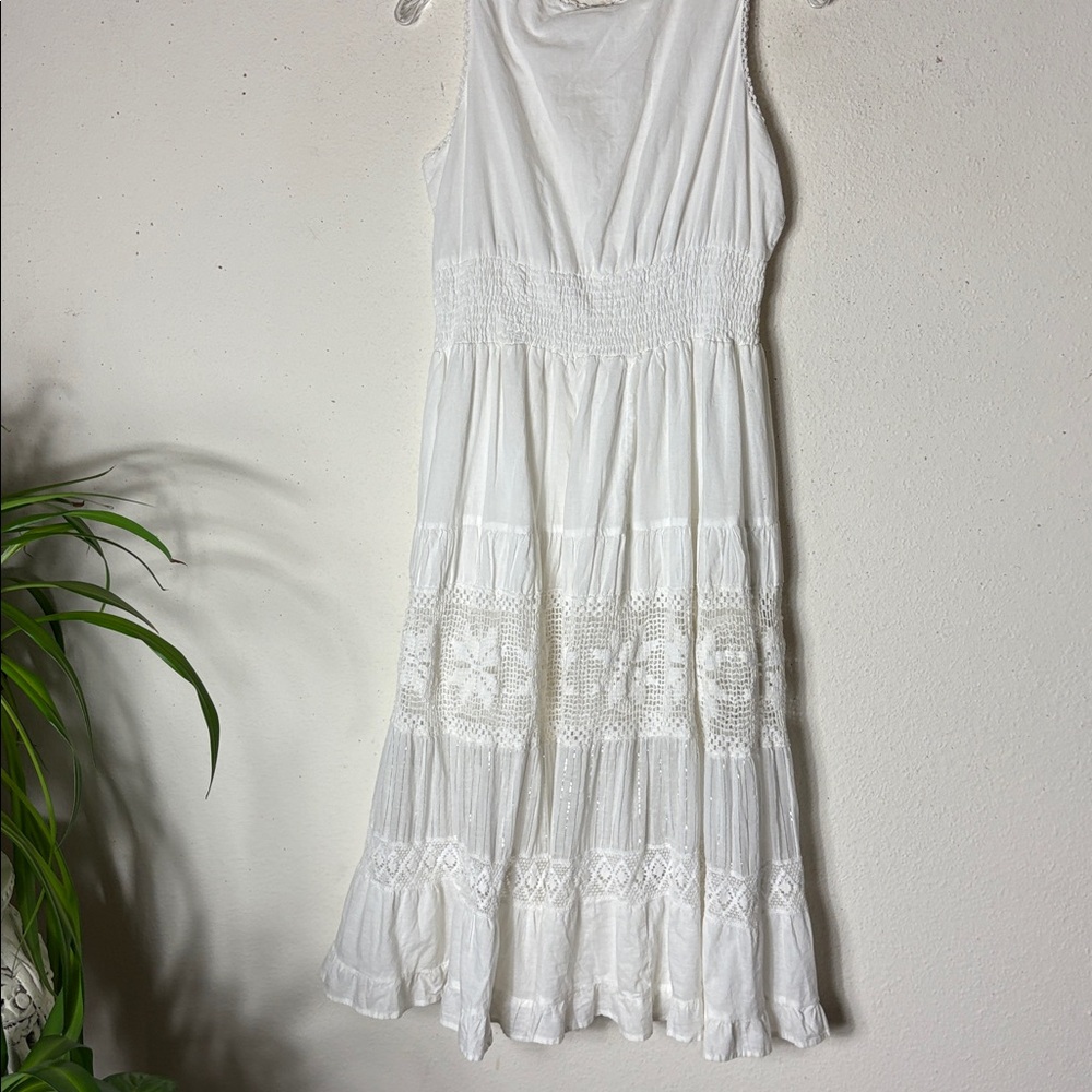 Laddi V-Neck Sleeveless Lace Maxi Dresses midi Long Dress XL - Picture 8 of 10